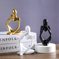 Nordic Style Abstract Thinker Statue Decorative Ornament Desk Collection Bookshelf Creative Sculpture Figurine for Wedding