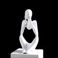 Nordic Style Abstract Thinker Statue Decorative Ornament Desk Collection Bookshelf Creative Sculpture Figurine for Wedding