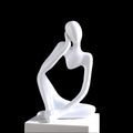 Nordic Style Abstract Thinker Statue Decorative Ornament Desk Collection Bookshelf Creative Sculpture Figurine for Wedding