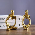 Nordic Style Abstract Thinker Statue Decorative Ornament Desk Collection Bookshelf Creative Sculpture Figurine for Wedding